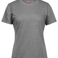 Plain Blank Ladies Fit T-Shirt (Grey Marle) - Size 12 (Slim Fit)