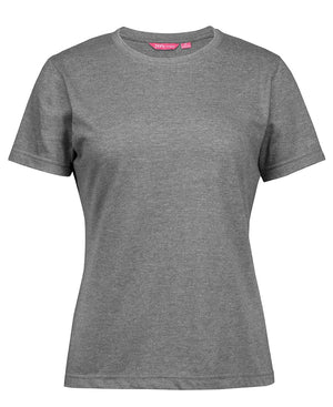 Plain Blank Ladies Fit T-Shirt (Grey Marle) - Size 12 (Slim Fit)