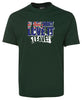 Love it or Leave Australian Flag T-Shirt (Bottle Green)