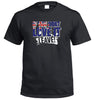 Love it or Leave Australian Flag T-Shirt (Black)