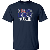 Love it or Leave Australian Flag T-Shirt (Navy)