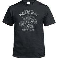 Vintage Iron Hot Rod T-Shirt (Black)