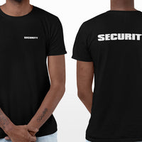 Event Security T-Shirt (Black, Double-Sided)