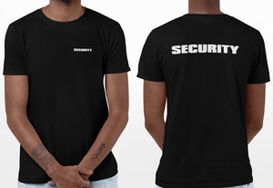 Event Security T-Shirt (Black, Double-Sided)