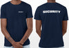 Event Security T-Shirt (Navy, Double-Sided)