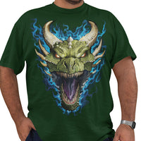 Dragon Head Roar T-Shirt (Bottle Green)