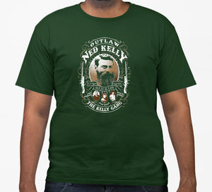 Ned Kelly Outlaw Gang T-Shirt (Bottle Green)