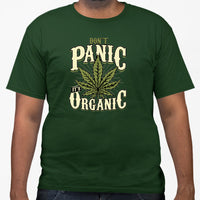 Don't Panic, It's Organic Pot T-Shirt (Bottle Green)