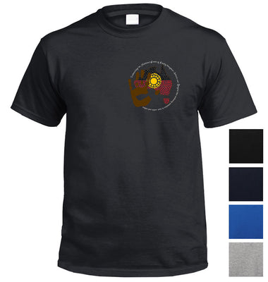 Acknowledgement of Country Left Chest Logo T-Shirt (Colour Choices)