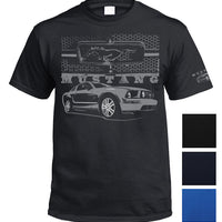 Ford Mustang Grille with Sleeve Print T-Shirt (Colour Choices)