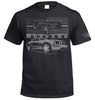 Ford Mustang Grille with Sleeve Print T-Shirt (Black)