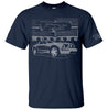 Ford Mustang Grille with Sleeve Print T-Shirt (Navy)