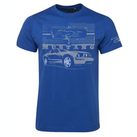 Ford Mustang Grille with Sleeve Print T-Shirt (Royal Blue)