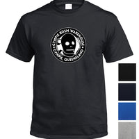 Gympie BDSM Warehouse Fake Business Logo T-Shirt (Colour Choices)