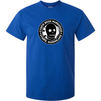 Gympie BDSM Warehouse Fake Business Logo T-Shirt (Royal Blue)