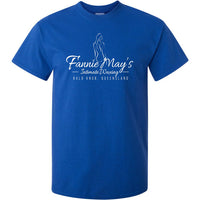 Fannie May's Intimate Waxing Fake Business Logo T-Shirt (Royal Blue)