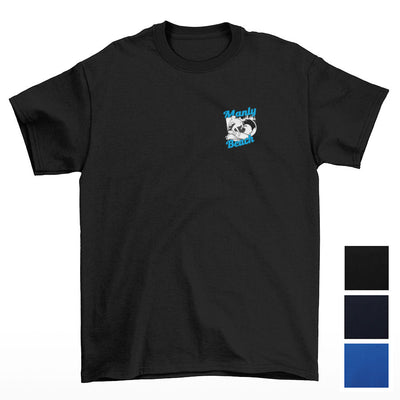 Manly Beach Surf Left Chest Logo T-Shirt (Colour Choices)