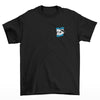 Manly Beach Surf Left Chest Logo T-Shirt (Black)