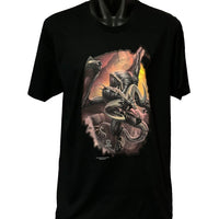 Dragon Raid T-Shirt - Tom Wood Art (Black, Regular and Big Sizes)