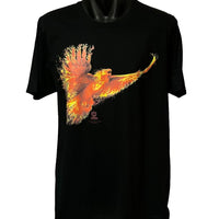 Phoenix Rising T-Shirt - Tom Wood Art (Black, Regular and Big Sizes)