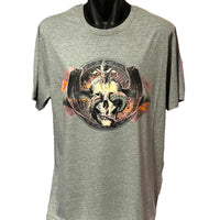 Dissent Skull & Dragon T-Shirt - Tom Wood Art (Marle Grey)