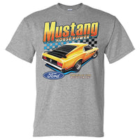 Ford Yellow Mustang Horse Power T-Shirt (Colour Choices)