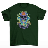 Weed Skull T-Shirt (Bottle Green)