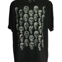 Allover Zombie Front Print T-Shirt (Black, Regular and Big Sizes)