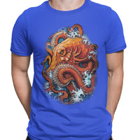 Octopus Waves T-Shirt (Royal Blue)