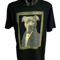 Dapper Pitbull T-Shirt (Black, Regular and Big Sizes)