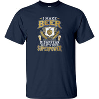 I Make Beer Disappear Superpower T-Shirt (Navy)