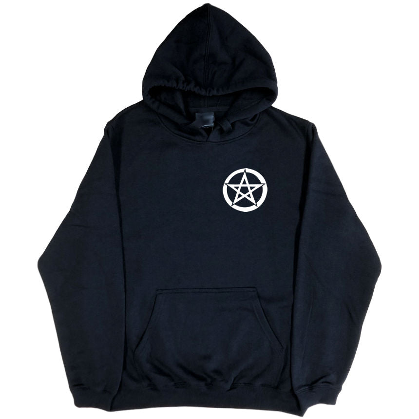 Pentacle Left Chest Logo Hoodie (Black, Regular and Big Sizes)