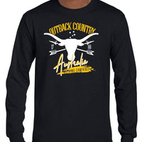 Outback Country Australia Longsleeve T-Shirt (Black)