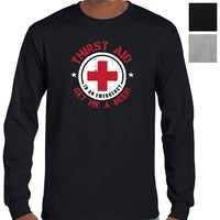 Thirst Aid Beer Longsleeve T-Shirt (Colour Choices)