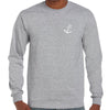 Anchor Left Chest Logo Longsleeve T-Shirt (Grey Marle)