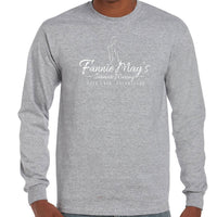 Fannie May's Intimate Waxing Fake Business Logo Longsleeve T-Shirt (Marle Grey)