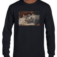 Happy Nappers Wolves Longsleeve T-Shirt (Black)