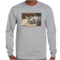 Happy Nappers Wolves Longsleeve T-Shirt (Marle Grey)