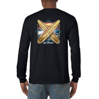 Surf Paradise Longsleeve T-Shirt (Black, Back Print Only)