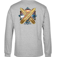 Surf Paradise Longsleeve T-Shirt (Marle Grey, Back Print Only)