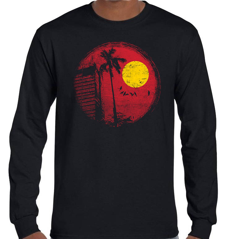 New Moon Longsleeve T-Shirt (Front Print, Black, Regular & Big Sizes)