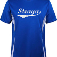 Straya Sports Wear T-Shirt (Royal Blue, Grey/White Trim, Sizes up to 5XL)