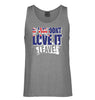 Love it or Leave Australian Flag Mens Singlet (Marle Grey) - Big Sizes