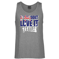 Love it or Leave Australian Flag Mens Singlet (Marle Grey) - Big Sizes