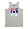 Love it or Leave Australian Flag Mens Singlet (Marle Grey, Regular Sizes)