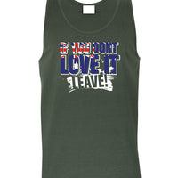 Love it or Leave Australian Flag Mens Singlet (Khaki)