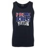 Love it or Leave Australian Flag Mens Singlet (Navy)