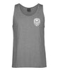 Biker for Life Small Left Chest Logo Mens Singlet (Dark Marle Grey, Big Sizes)