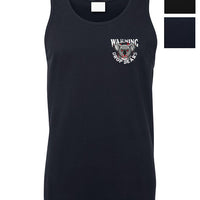 Warning Drop Bears Left Chest Logo Mens Singlet (Colour Choices)