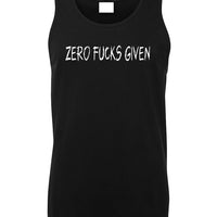 Zero Fucks Given Mens Singlet (Black)